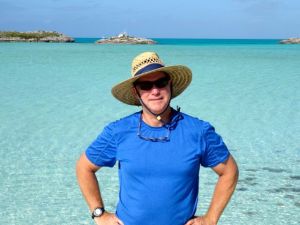 Clark at Shroud Cay - How about that hat!!??