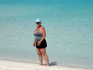 Michelle at Shroud Cay